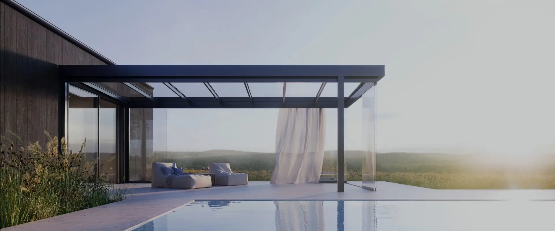 Solarlux glass canopy